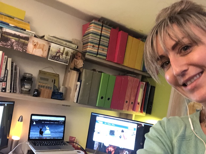 Jo working at home