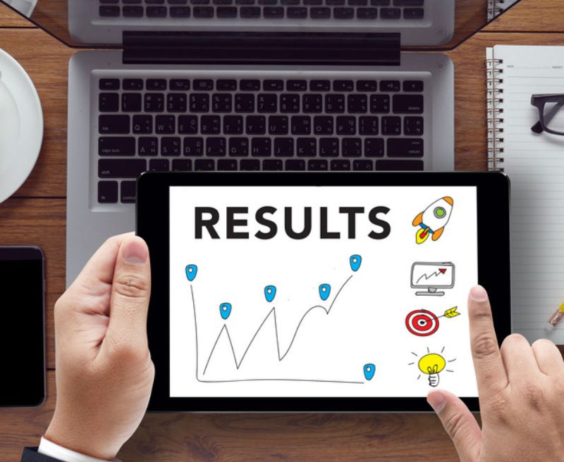 Computer with picture of results|Screen shot of search results in Google Search Console|Woman searching the internet on a computer|