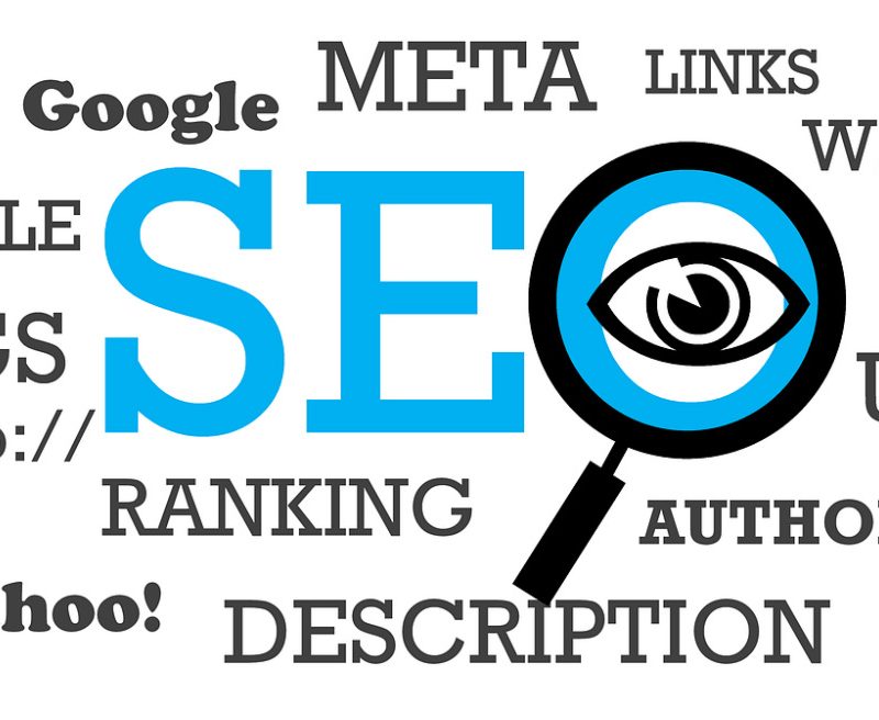 SEO mindmap with terminology around it|Chalk board with SEO and UX in a heart|@ sigh converted into a shopping cart|
