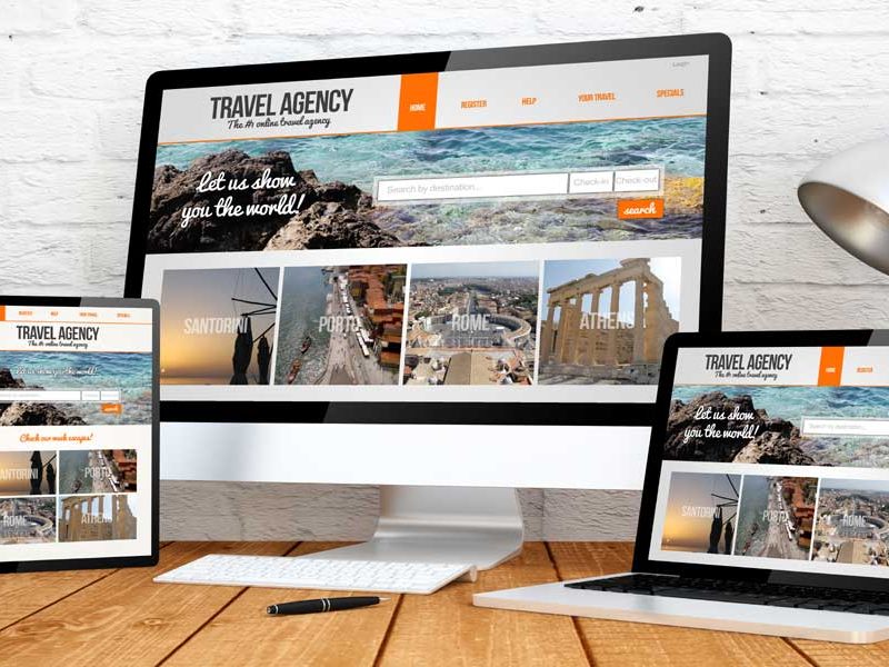 Responsive website design on different devices