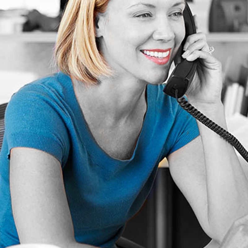 A girl on a phone