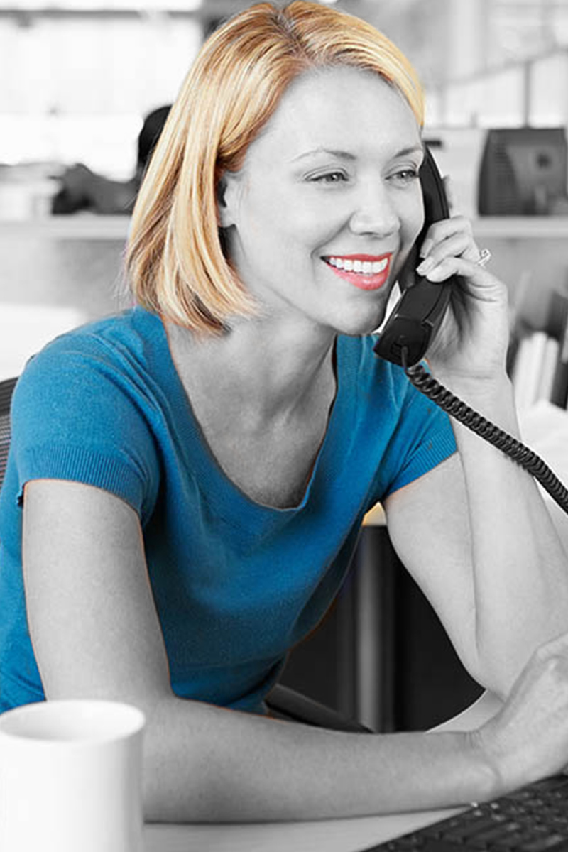 A girl on a phone